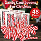 Taboom Peppermint Spoons - 48 Candy Cane Spoons for Hot Chocolate - Colorful Christmas Treats