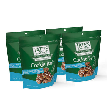 Tates Bake Shop Cookie Bark  Chocolate Chip Cookies in Milk Chocolate with White Chocolate Drizzle  4-5 oz Bags