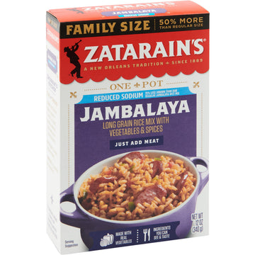 Zatarains Reduced Sodium Jambalaya Rice Dinner Mix, 12 oz