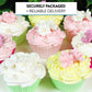 Global Sugar Art Blossom Sugar Wedding Cake Flowers With Pearl Stamens, White Unwired, 24 Count By Chef Alan Tetreault