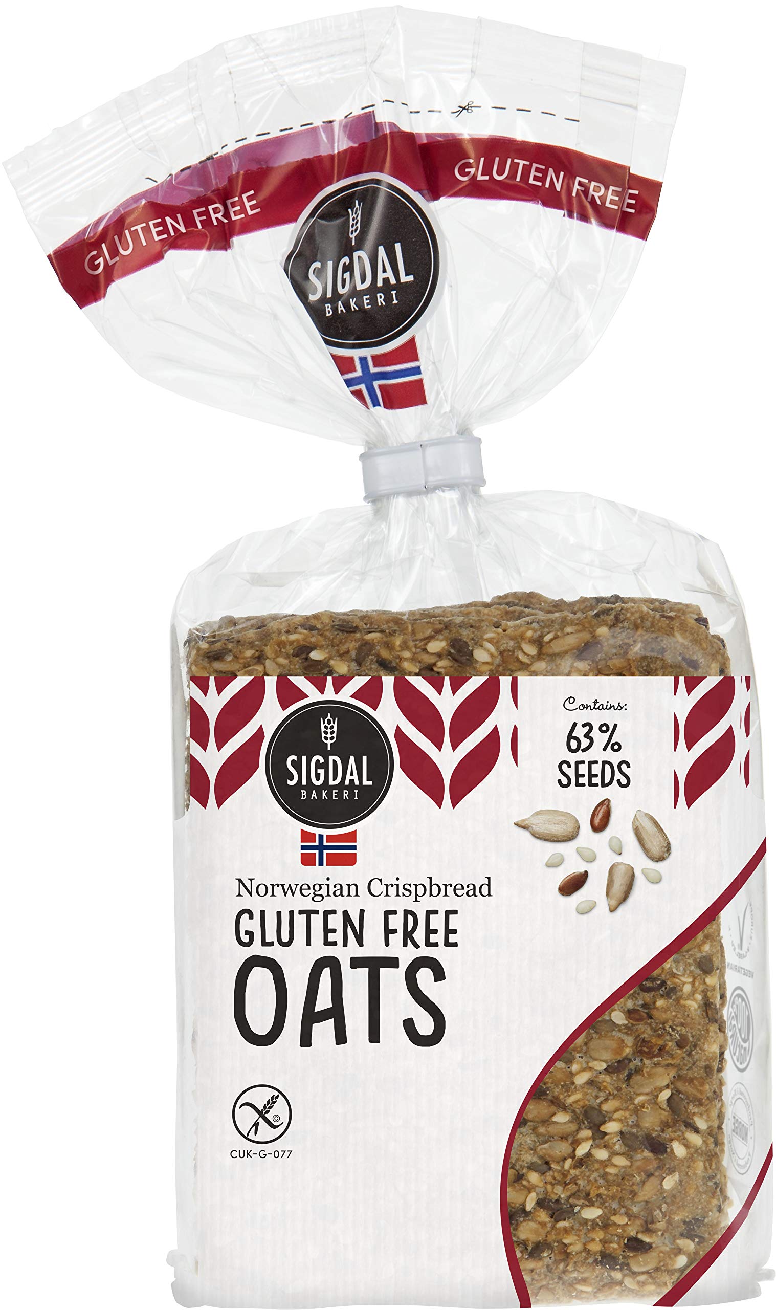 Sigdal Bakeri Gluten Free Oats Wholegrain Crispbread 8.29 Oz Bags - Pack Of 12