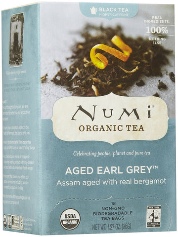 Numi Organic Tea Aged Earl Grey Black Tea, 18 ct