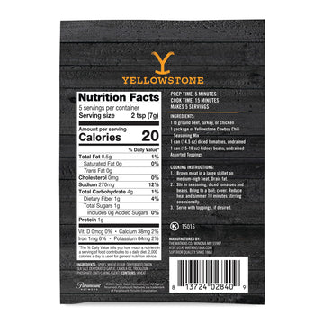 Yellowstone Cowboy Chili Seasoning 1.25 Oz