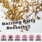 HUEBEATY 6-in-1 Edible Cake Pearl Sprinkles - Black Gold Silver White Sprinkles for Cake Decorating, Cupcakes, Cookies & Ice Cre