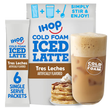 Ihop Tres Leches Iced Latte With Cold Foam Instant Coffee Beverage Mix (6 Packets)