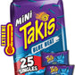 Takis Blue Heat Mini 25 Pc / 1.23 Oz Bite Size Multipack, Hot Chili Pepper Flavored Extreme Spicy Rolled Tortilla Chips