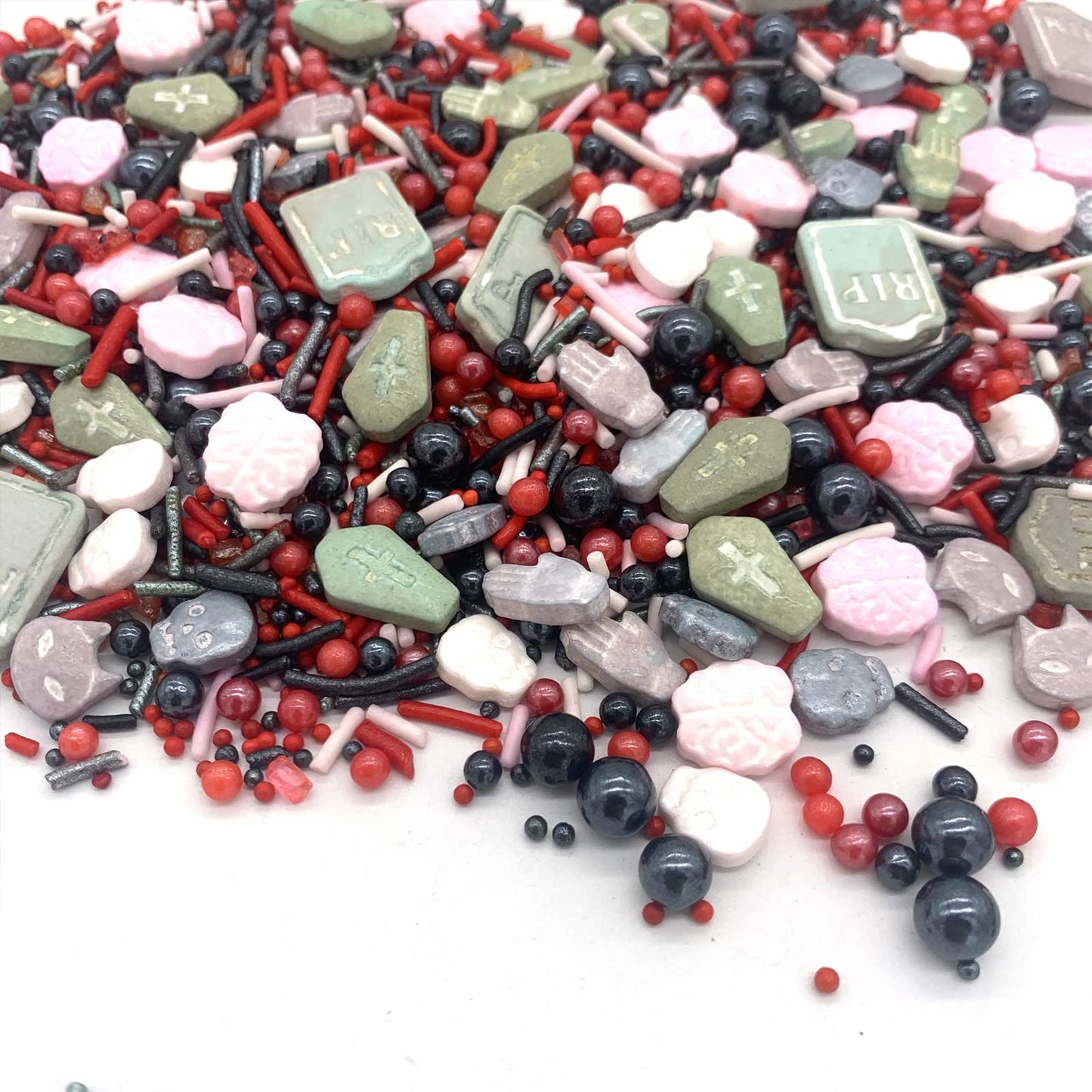 Halloween Sprinkles I 3.5 Oz I Red And Black Sprinkles I Skull Bloody Sprinkles I Cake Cupcake Toppers Cookie Dessert Sprinkles