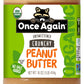 Once Again Organic Crunchy Peanut Butter, 16oz - Salt Free, Unsweetened - USDA Organic, Gluten Free Certified, Vegan, Kosher - G