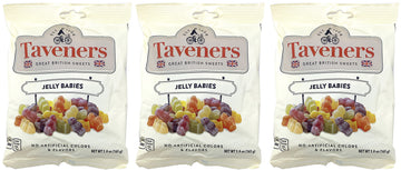 Taveners Jelly Babies Pack of 3 - Gummy Candy, British Gummy Baby Candy, Non-GMO Candy, 5.8 Ounce