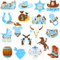 48Pcs Cowboy Baby Shower Cupcake Toppers Western Theme Cupcake Toppers Cowboy Cake Decoration For Kids Cowboy Birthdays Party Ba