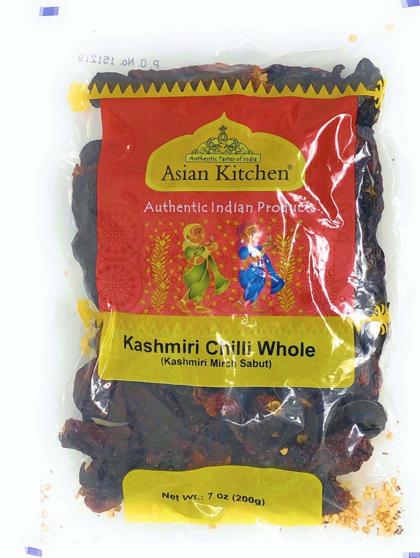 Rani Brand Kashmiri Chilli Whole - Low Heat Indian Chilli, 7oz (200g), Vegan, Gluten Friendly, Non-GMO, Indian Origin