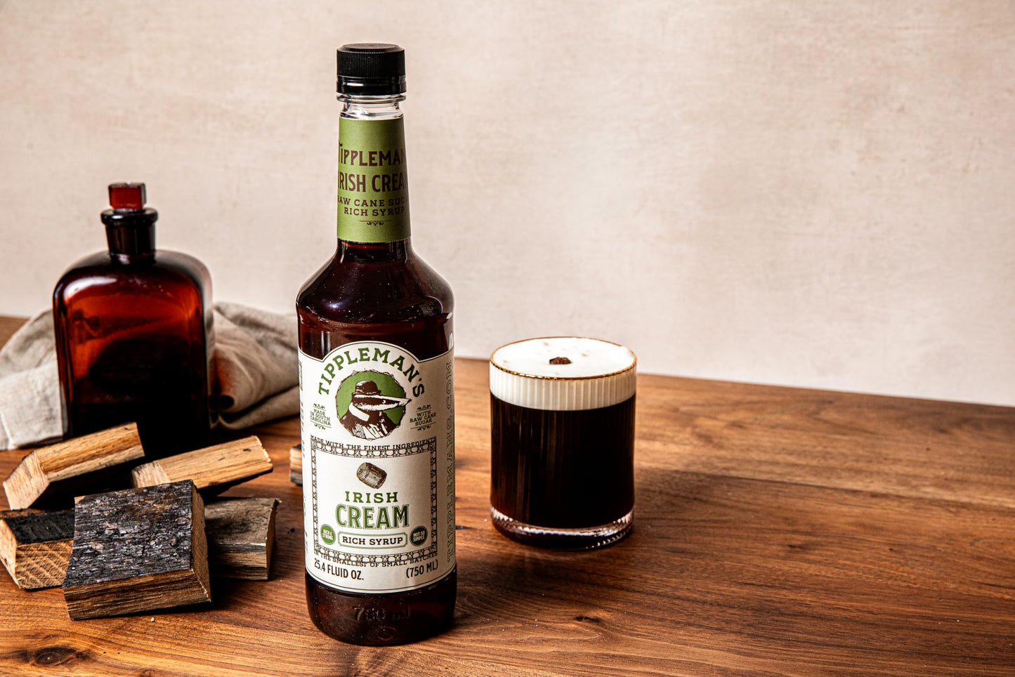 Tipplemans Irish Cream Coffee Syrup - Rich Flavor For Hot Or Iced Drinks, Latte, Tea, Espresso, Cappuccino, Cocktails, & Baking - 25.4 Fl Oz