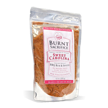 Burnt Sacrifice Sweet Carolina Style Gourmet BBQ Spice Dry Rub seasonings (10 Ounce Bag Makes Over 20 Pounds) Pork Ribs Chops Ch