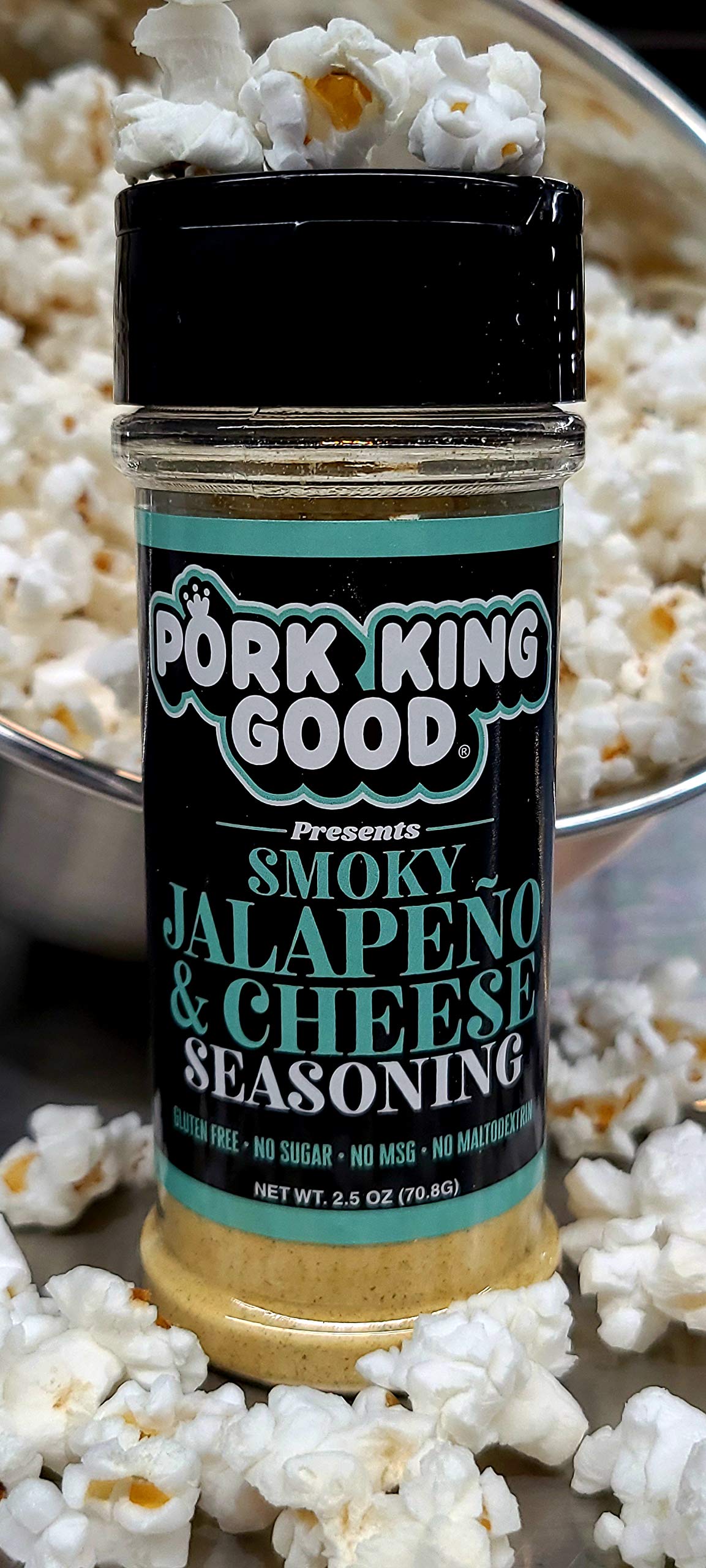 Pork King Good Seasoning - Smoky Jalapeo & Cheese - Great for Cooking and Popcorn Seasoning - Keto Friendly, Paleo, No MSG, Glut