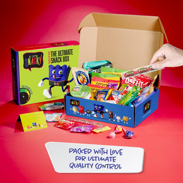 I Am Snacky - Halloween Trick Or Treats Snack Box Care Package + Greeting Card - Snacky'S Social Sampler (60 Count) Birthday Swe