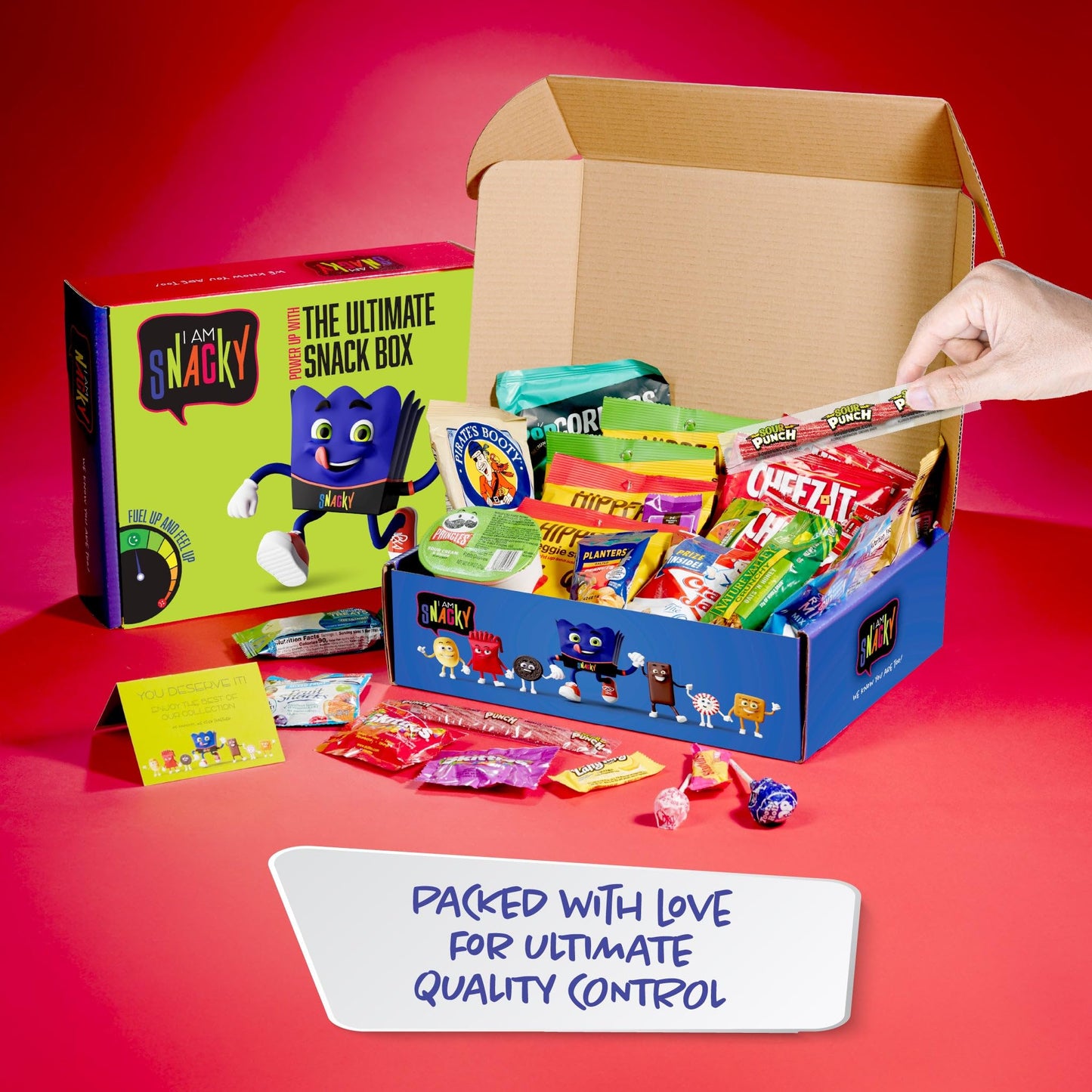 I Am Snacky - Halloween Trick Or Treats Snack Box Care Package + Greeting Card - Snacky'S Bliss Bites (50 Count) Birthday Sweet