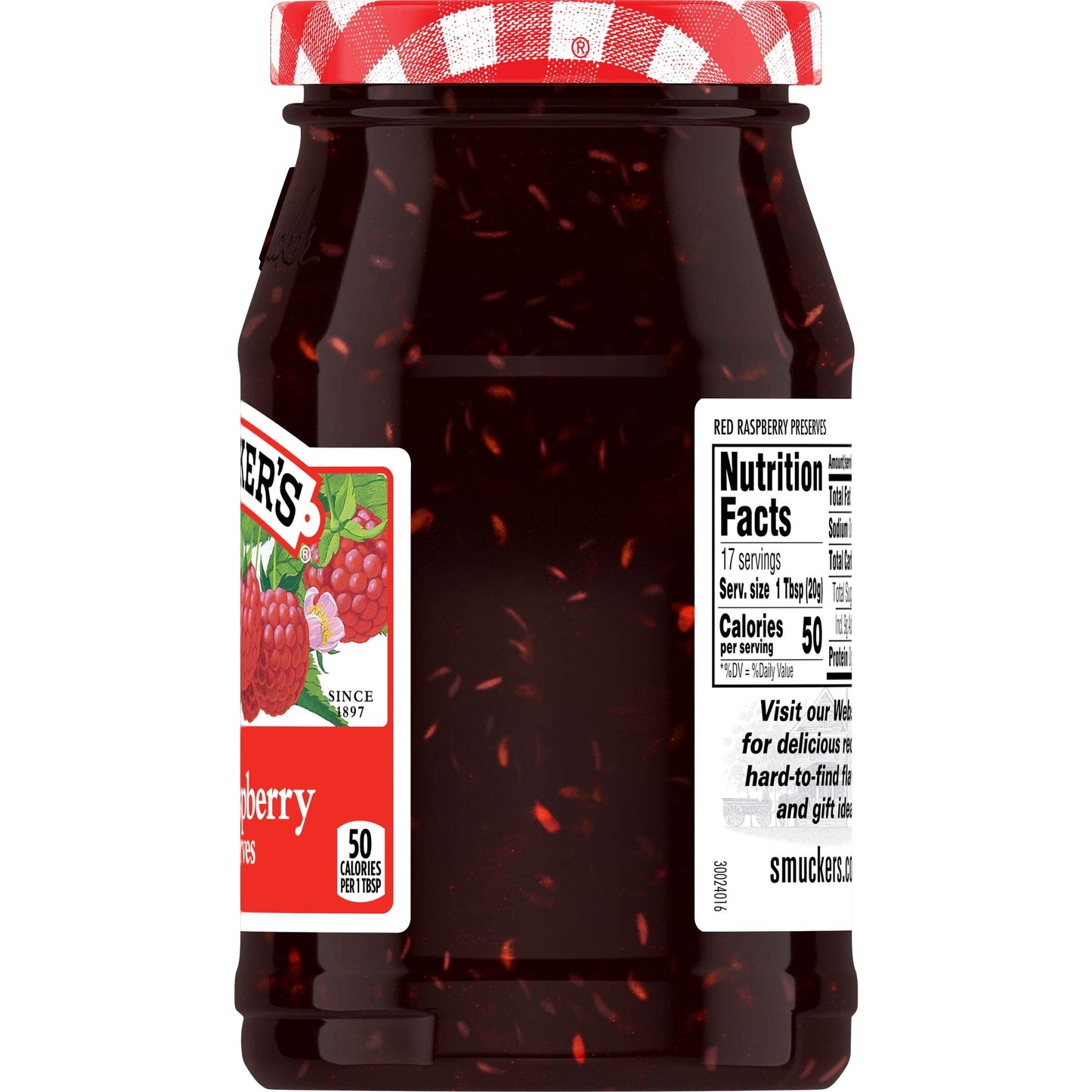 Smucker'S Red Raspberry Preserves, 12 Ounces (Pack Of 6)