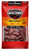 Jack Links Beef Jerky Sweet & Hot, 8 Ounce Bag, 9g Protein, 96% Fat Free, No Added MSG or Nitrates/Nitrites