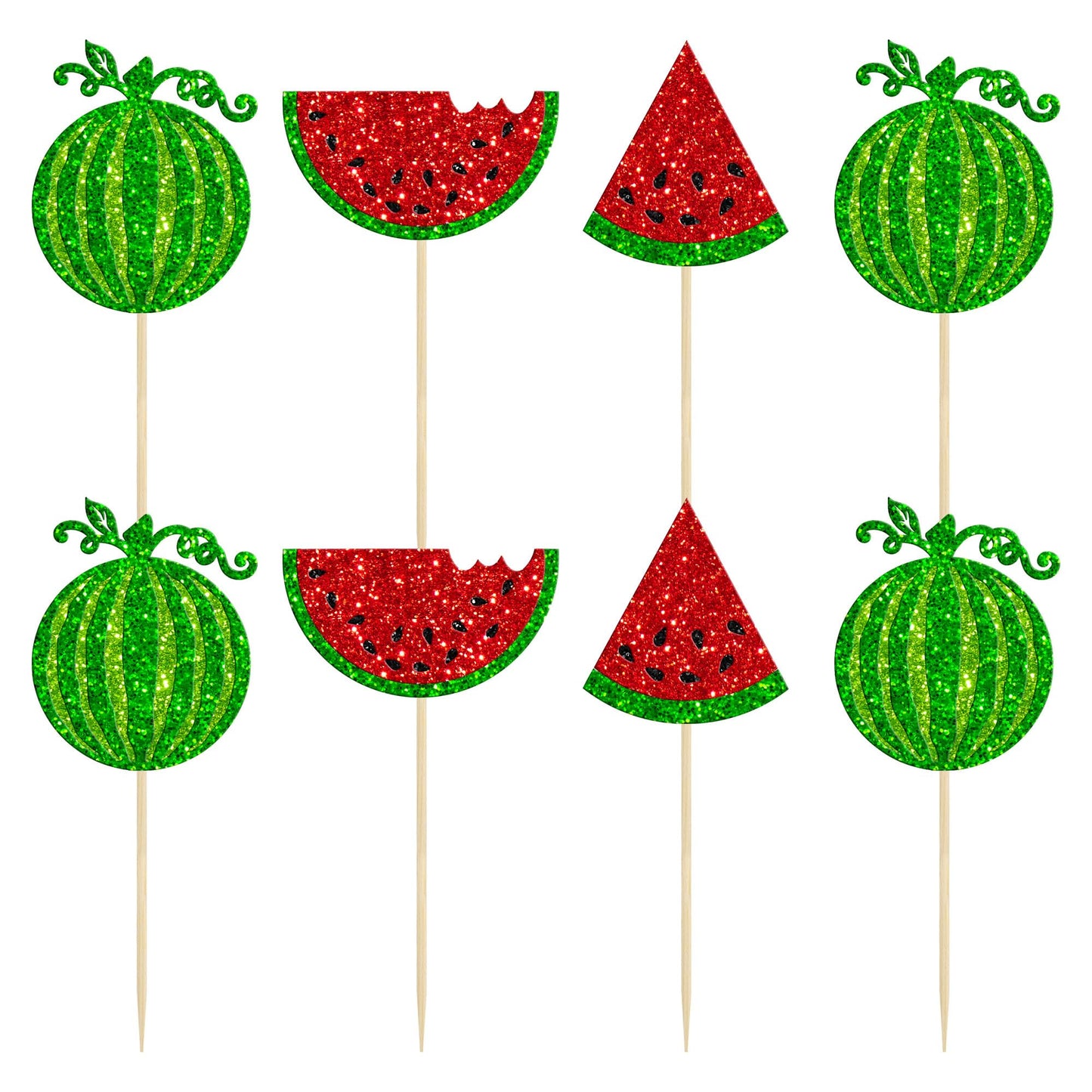 24Pcs Watermelon Cupcake Toppers One In A Melon Cupcake Picks Watermelon Fruit Cake Topper Decorations For Baby Girl Birthday Pa