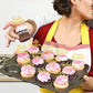 Rssta i Cupcake Toppers, 24 Pack, Glitter Retirement Theme, Gold, Model XM014-Gold
