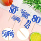 Zhuoweism 30Pcs Happy 80Th Birthday Cupcake Toppers Cheers To 80 Vintage 1945 Eighty Cupcake Picks Blue