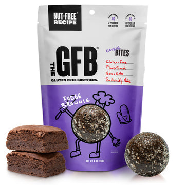 The Gfb Fudge Brownie Cookie Protein Bites - Allergen Friendly & Nut Free - Gluten Free, Plant Based, Non Gmo, Sustainably Made 