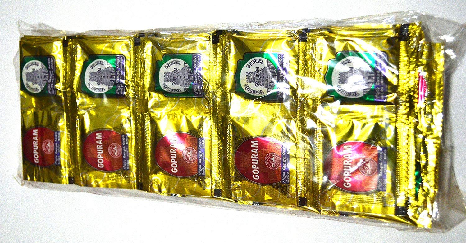 ?? Gopuram Turmeric And Kumkum Combo - 50 Packets