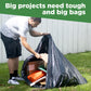 95-96 Gallon Extra-Large Trash Bags, 61X68 Black Garbage Bags, 1.2 Mil Thick (50 Count), Heavy-Duty Outdoor 95 Gallon Trash Bags
