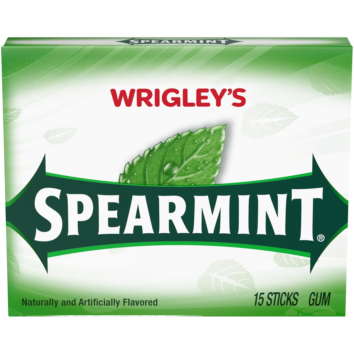 Wrigley Spearmint Chewing Gum, 15 Stick (Pack Of 4), 60 Gum Pieces