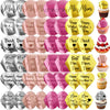 48 Pcs Acrylic Mirror Disc Cupcake Toppers for Mother's Day Cake Decorations, 6 Styles 4 Colors Happy Mother's Day Acrylic Cake 