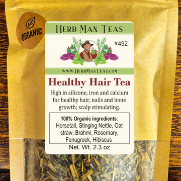 HEALTHY HAIR TEA - An Organic mineral-rich Herbal Blend to build Strong, Healthy Hair and avoid hair thining Formulated by Maste