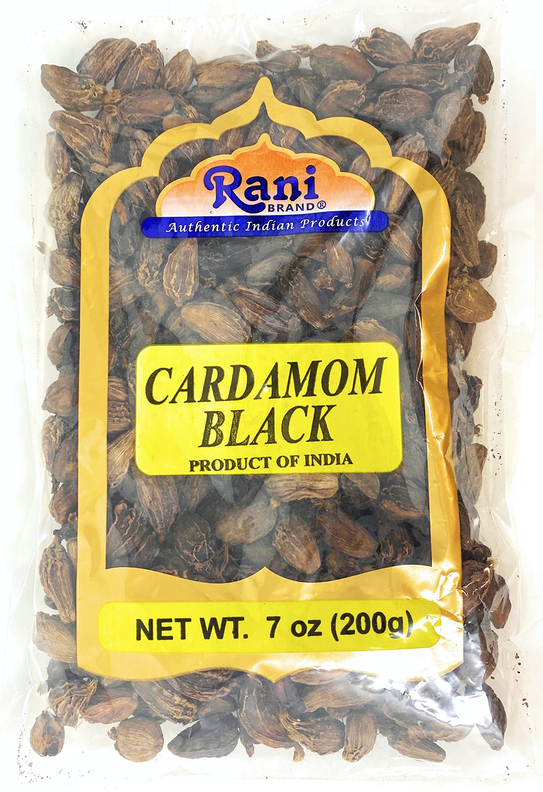 Rani Black Cardamom Pods (Kali Elachi) Whole Indian Spice 7Oz (200G) ~ All Natural | Vegan | Gluten Friendly | Non-Gmo | Indian Origin ~ Smokey | Tsaoko | Cao Guo | Bach Dan Khau | Badi
