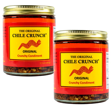 CHILE CRUNCH Original Spicy Crunchy Condiment - All Natural Roasted Chili Peppers, Garlic & Onion Crisp Sauce - Vegan, Gluten-Fr
