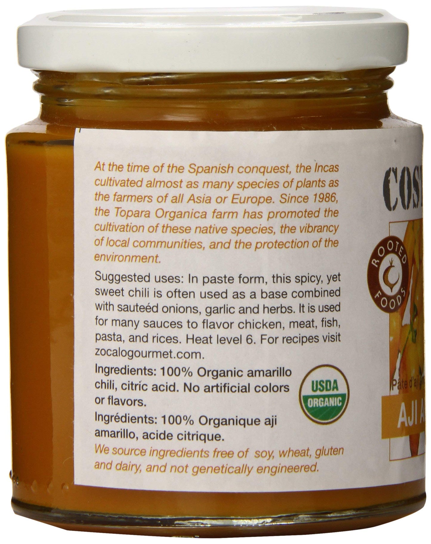 Zocalo Peru Organic Aji Amarillo Chili Paste, 8 Ounce