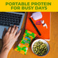 Crunchy Dry Roasted Edamame Beans Snack by Zest Delites, Buffalo, Vegan, Low Calorie (100cal) High Protein Snacks (11g), Low Car