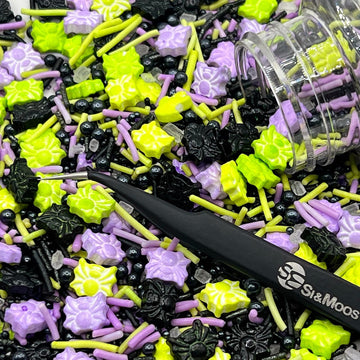 Halloween Sprinkles Spider Sprinkles for Decorating Black Purple Green Jimmies Sprinkles Halloween Spider Candy Spider Sprinkles
