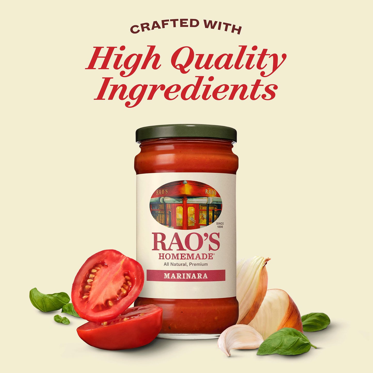 Raos Homemade Marinara Sauce, All Purpose Keto Friendly, 15.5 oz, Premium Quality, Made with Tomatoes from Italy