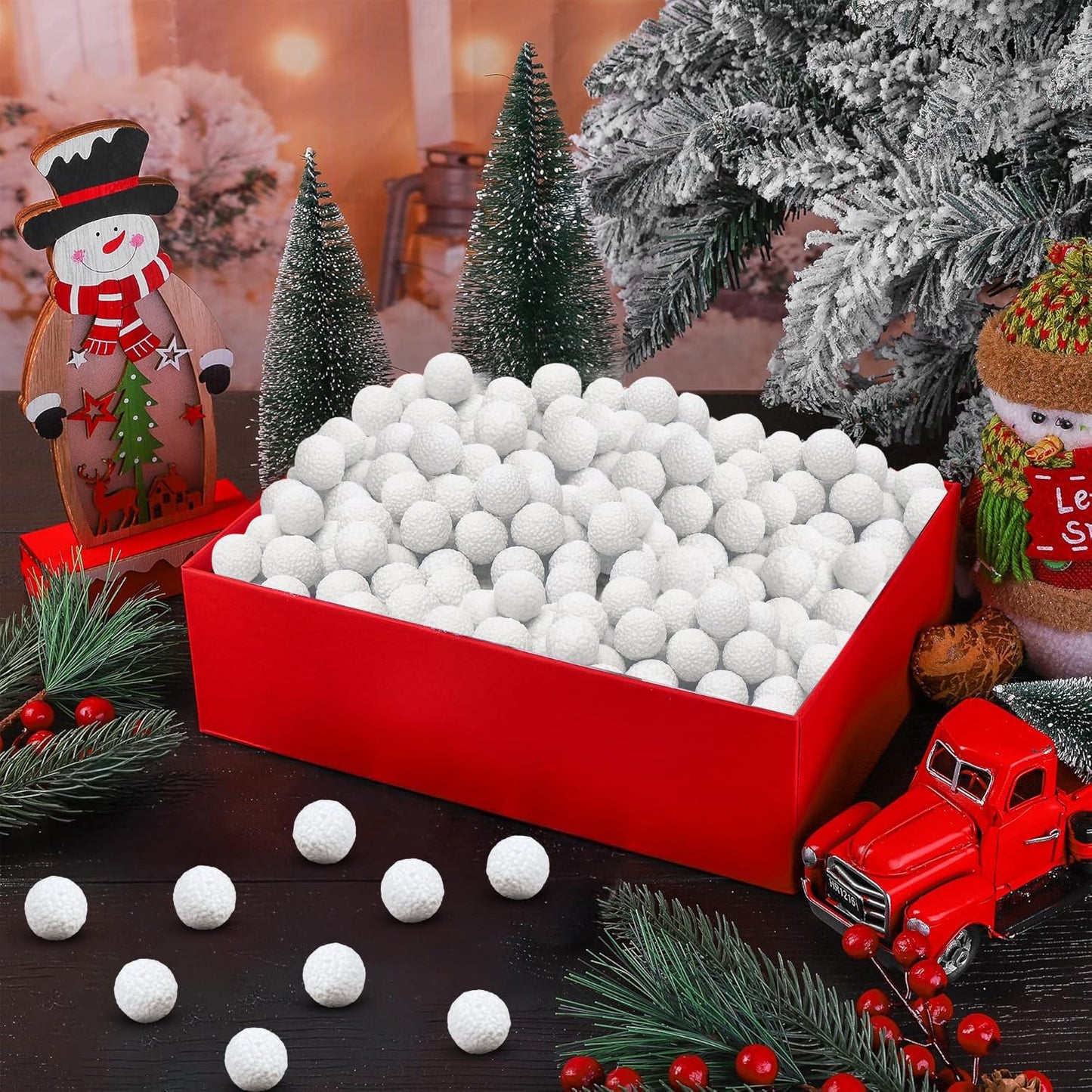 Toottsie Roll Candy Coated Snowballs 6 Pack - Christmas Candy Snowballs For Gingerbread House Decoration, Stocking Stuffers, Hol