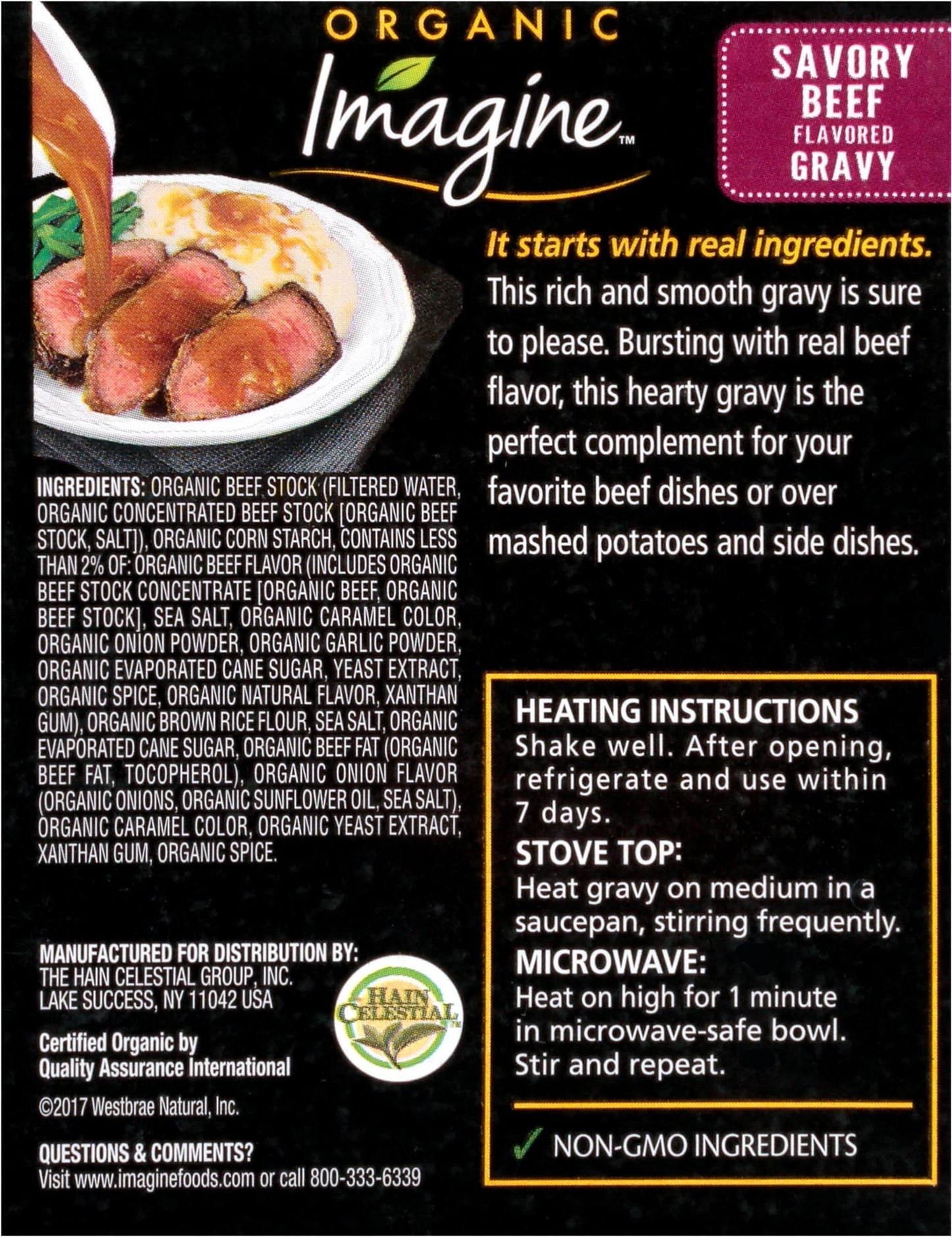Imagine Organic Savory Beef Flavored Gravy 13.5 Oz