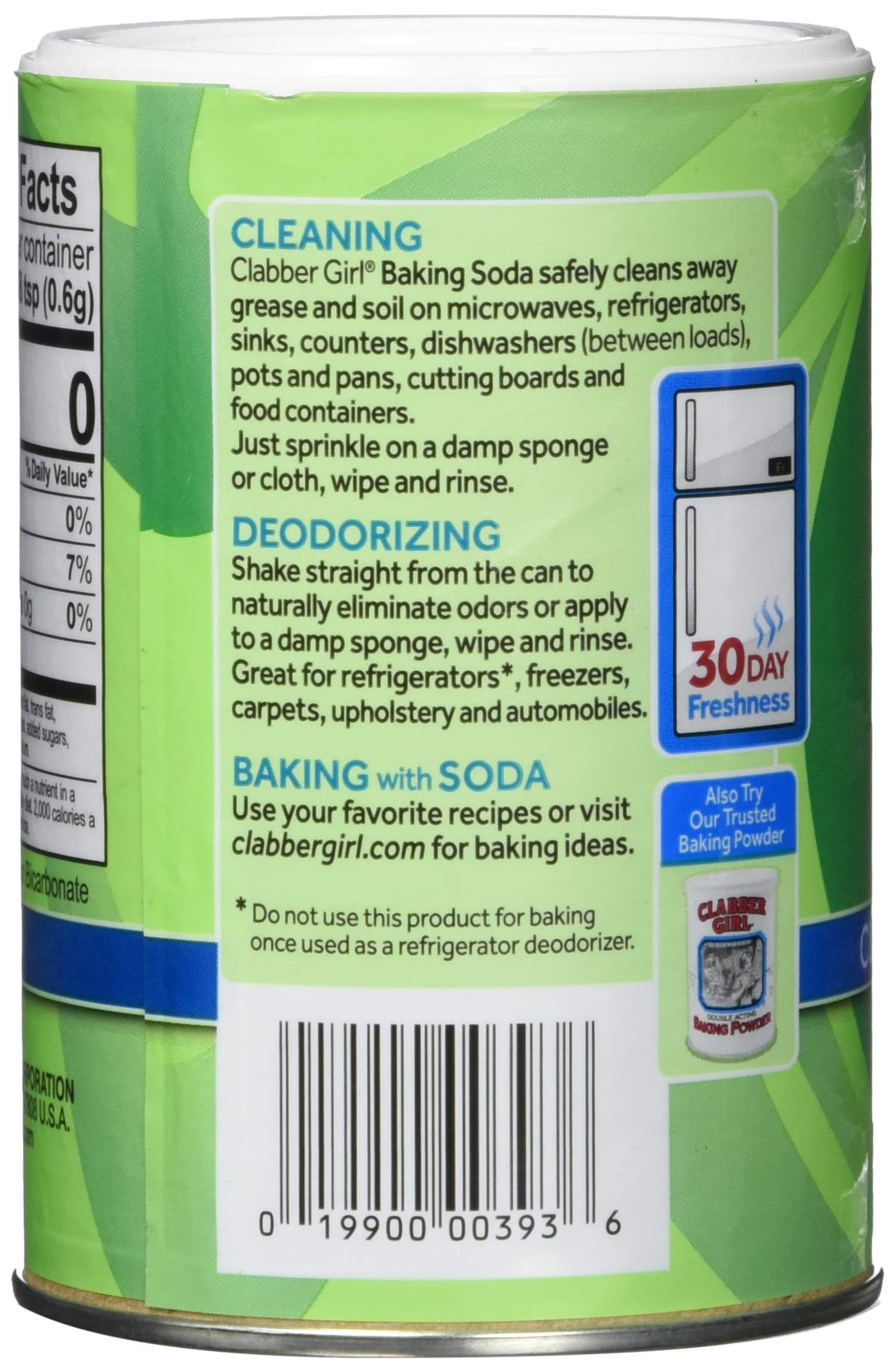 Clabber Girl Baking Soda, 12 Ounce, Model 6230223, Essential Baking Ingredient