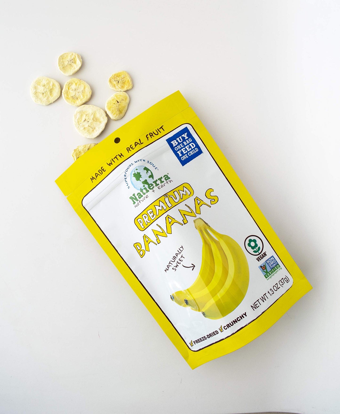 Natierra Nature'S Organic Freeze-Dried Bananas | Gluten Free & Vegan | 2.5 Ounce (Pack Of 3)