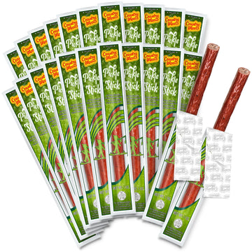 Country Meats, Meat Sticks, 0 Trans Fat, Usda Certified, Good Source Of Protein, Carb Conscious Snack (24 Meat Sticks, Pickle)