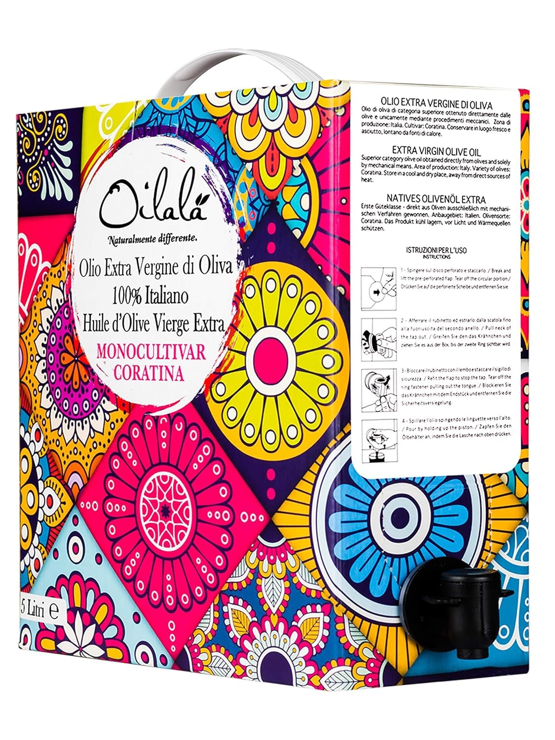 Oilala Extra Virgin Olive Oil, Coratina, High Polyphenols 707 mg/kg, 2024/25 harvest! Low acidity, Robust, Puglia Italy, Italian