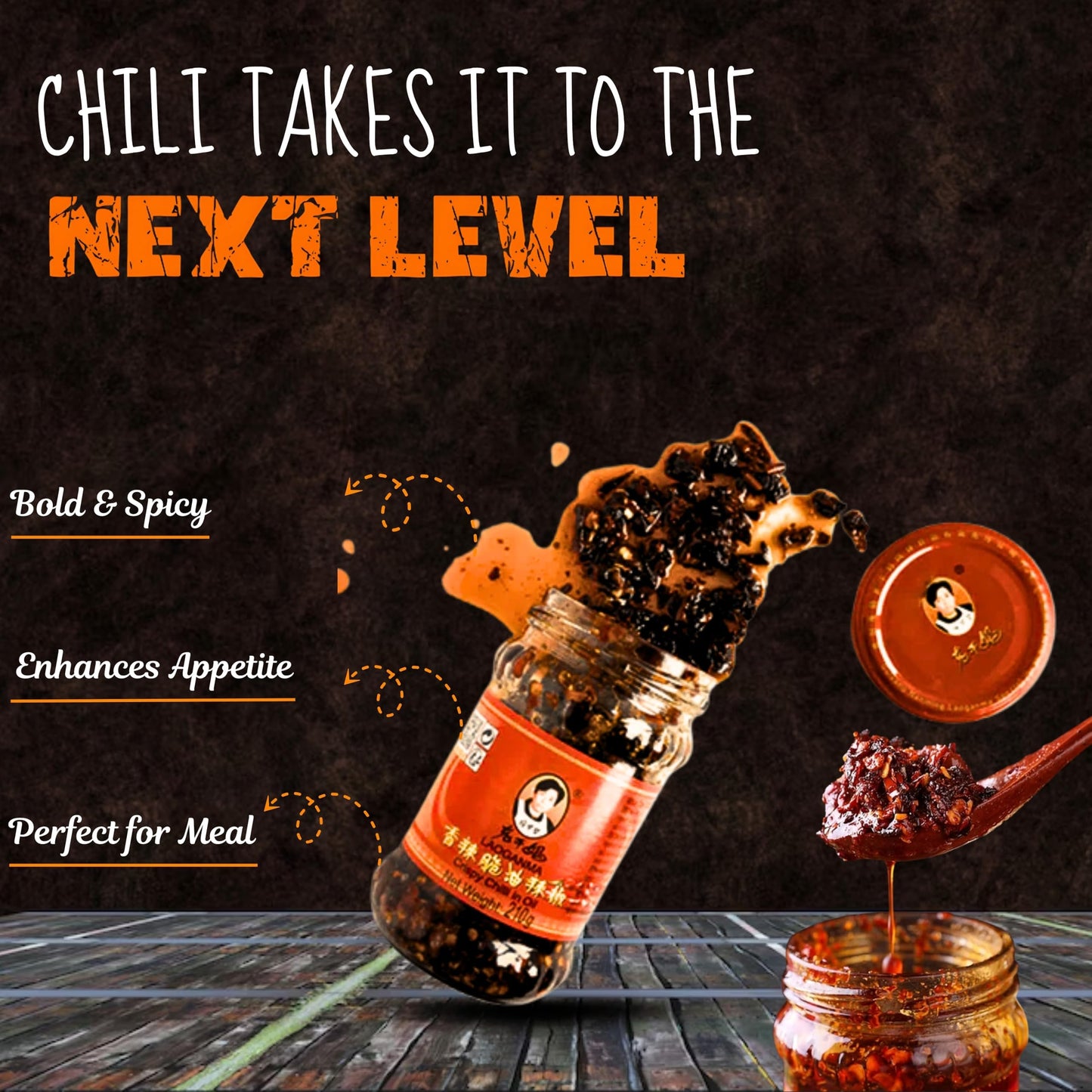 Endless Savings Spicy Chili Oil Crisp - Roasted Sichuan Pepper Flakes in Hot Chili Oil, Non-Gluten, Authentic Asian Hot Sauce To