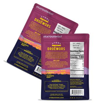 Ayoba Spicy Droewors Grass Fed Beef Paleo Sticks (4 Ounce, Pack Of 1) Keto Friendly, Air-Dried Grass Fed Beef Snack - Gluten Fre