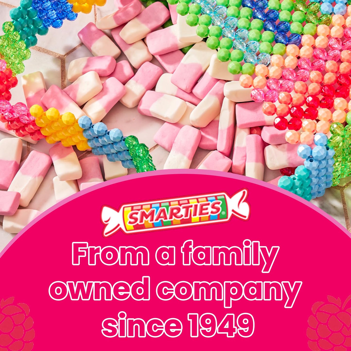 Smarties Squashies Foam Candy - Raspberry & Cream Flavored - Allergen Free, Peanut Free & Gluten Free Candy - Soft & Chewy Squas