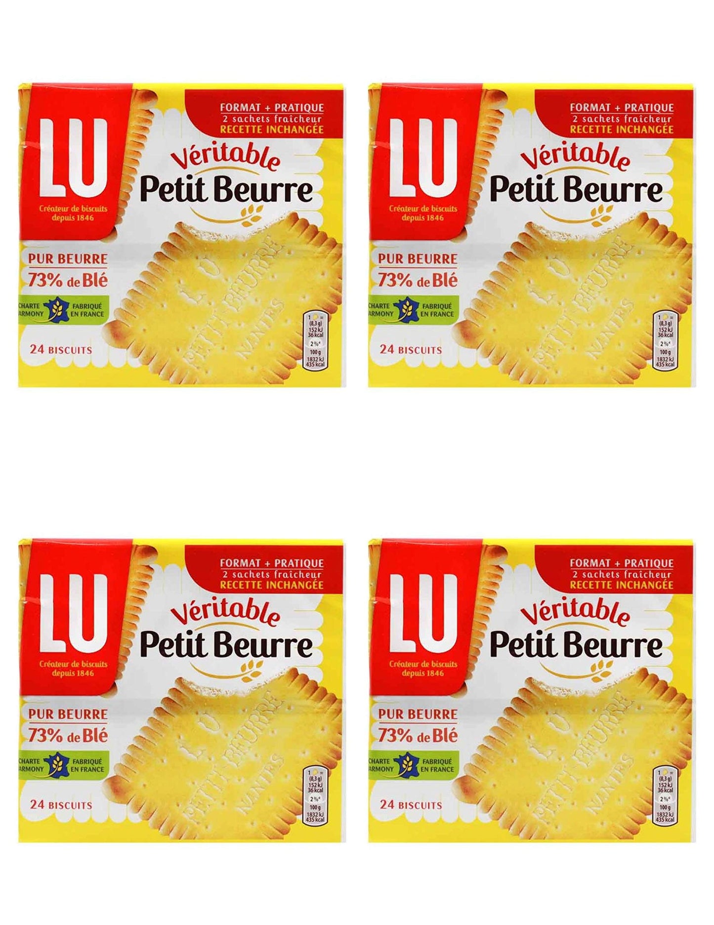 Lu Petit Beurre Biscuits, 7 Oz From France Pack Of 4