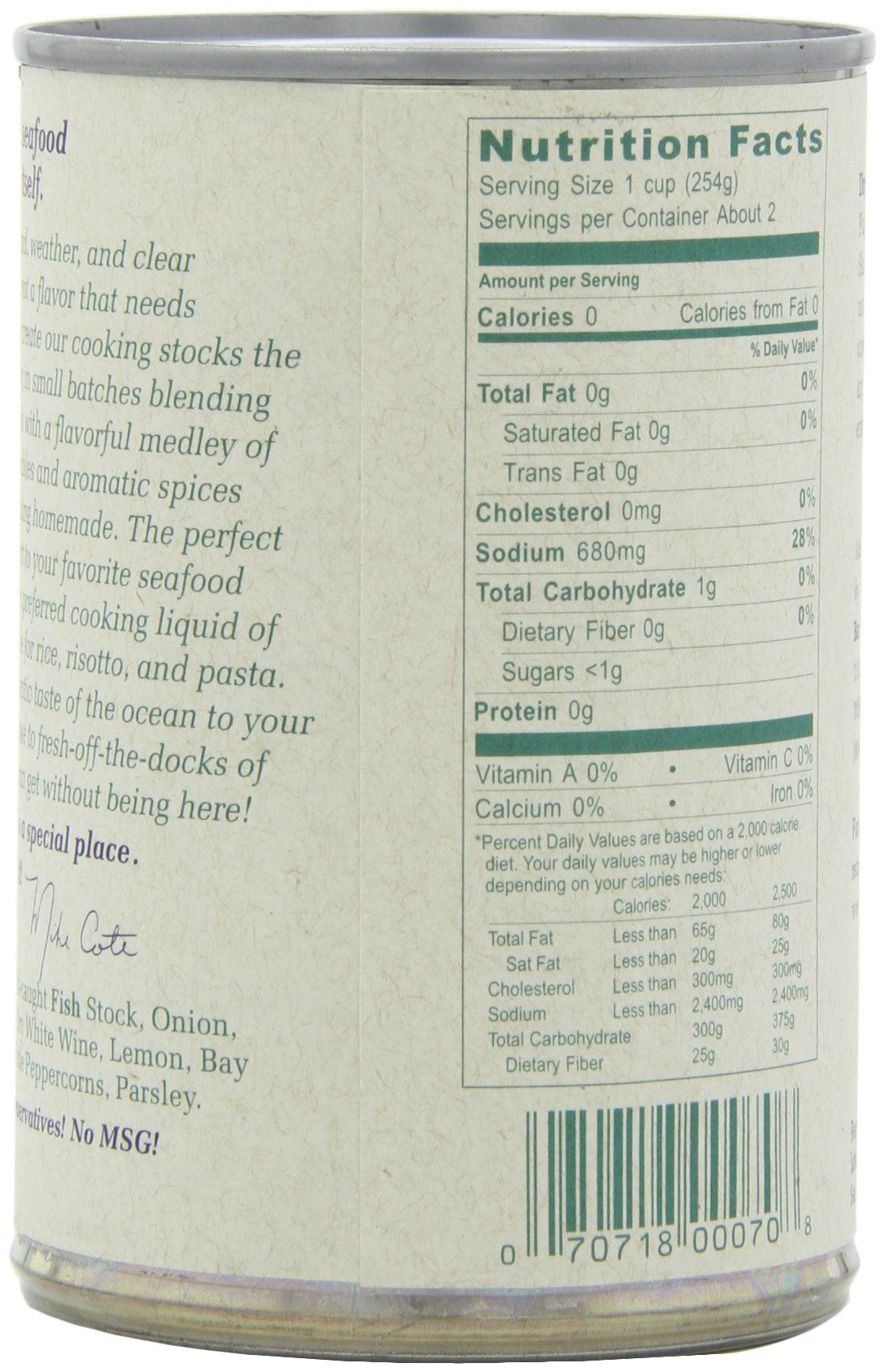 Bar Harbor Fish Stock - Gluten-Free Seafood Essence, 15 oz Can, Pack of 6
