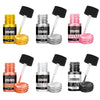 Edible Glitter Paint Set - 6 Colors Metallic Edible Cake Paint for Cake Decorating, Baking, Cupcakes, Candy - Food Grade Shimmer