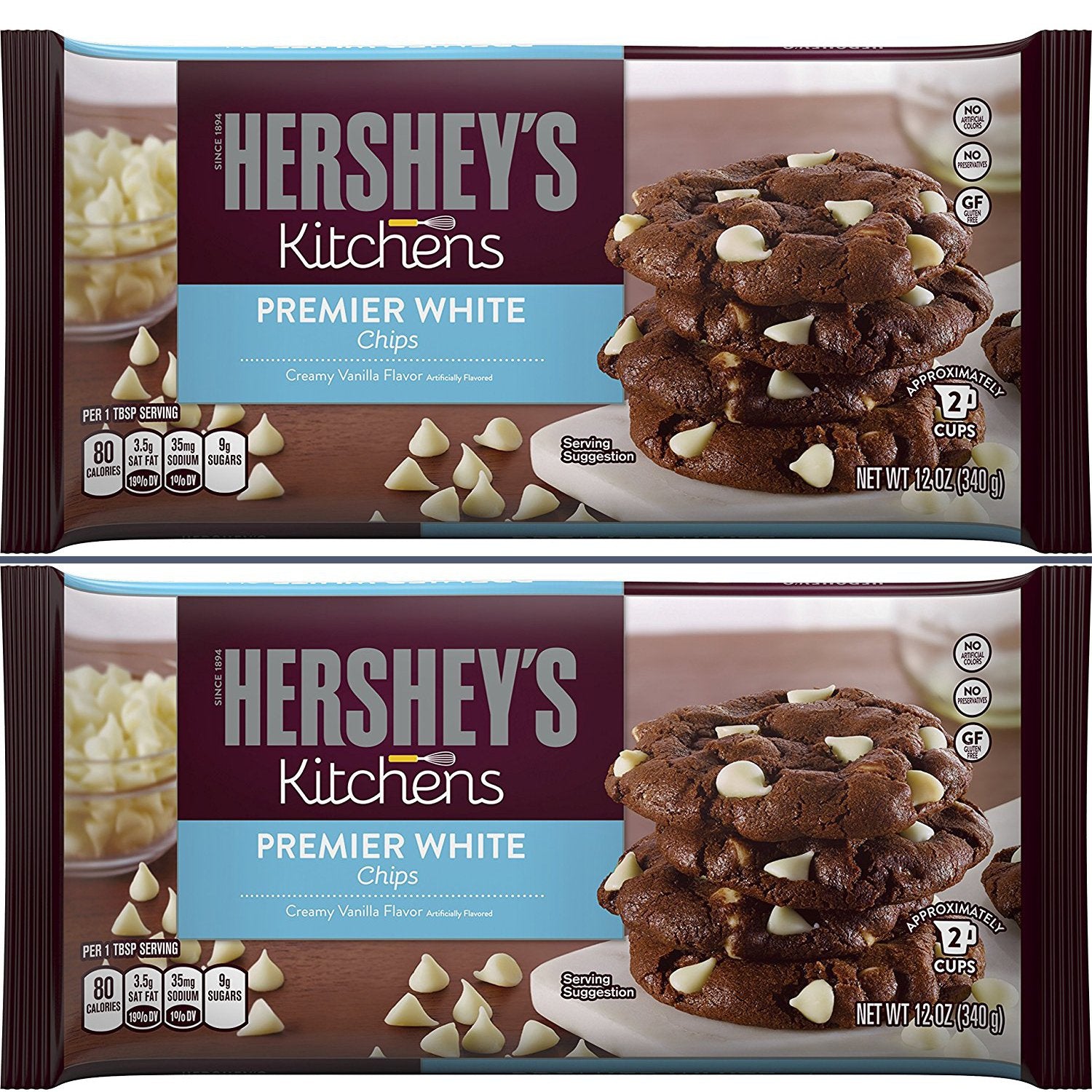 Hersheys Premier White Baking Chips - 12 oz - 2 pk